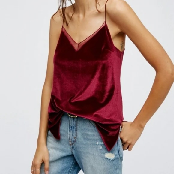 Free People Velvet Solid Tank Cami Small NWT - Picture 1 of 3
